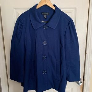 Blue Waist Length Blazer/Jacket/Pea Coat
